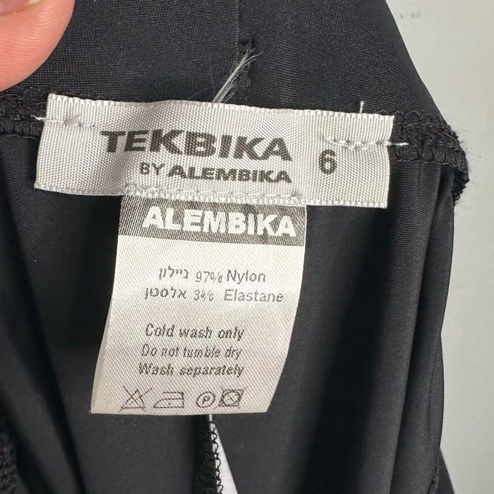 Alembika Tekbika Black & White Striped Punto Pants Vanity Size 6 or 14-16 - Picture 6 of 7